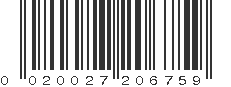 UPC 020027206759