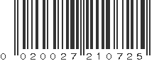 UPC 020027210725