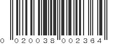 UPC 020038002364