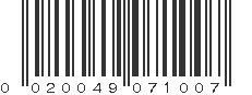 UPC 020049071007