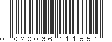 UPC 020066111854