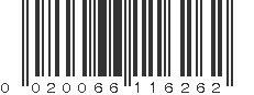 UPC 020066116262