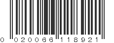 UPC 020066118921