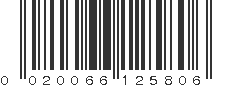 UPC 020066125806