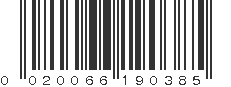 UPC 020066190385