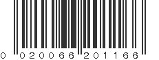 UPC 020066201166