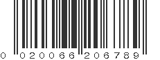 UPC 020066206789