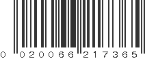 UPC 020066217365