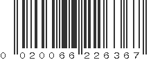 UPC 020066226367