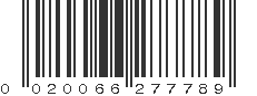 UPC 020066277789