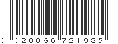 UPC 020066721985
