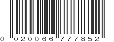 UPC 020066777852