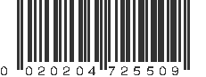 UPC 020204725509