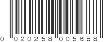 UPC 020258005688