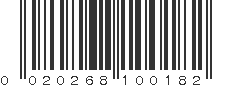 UPC 020268100182