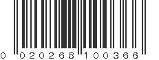 UPC 020268100366