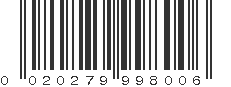 UPC 020279998006