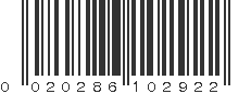 UPC 020286102922