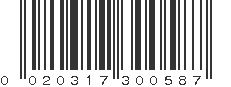 UPC 020317300587