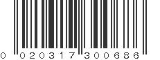 UPC 020317300686