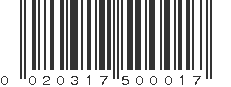 UPC 020317500017