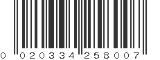 UPC 020334258007