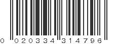 UPC 020334314796