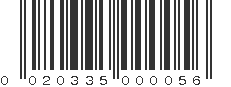 UPC 020335000056