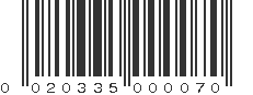 UPC 020335000070