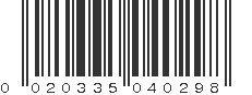 UPC 020335040298