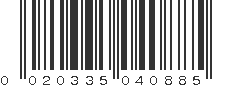 UPC 020335040885