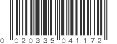 UPC 020335041172