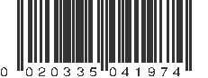 UPC 020335041974