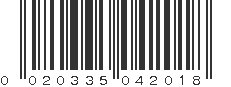 UPC 020335042018