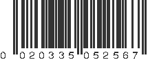 UPC 020335052567