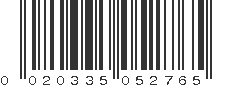 UPC 020335052765