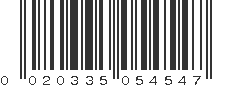 UPC 020335054547