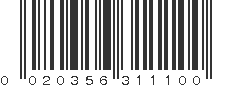 UPC 020356311100