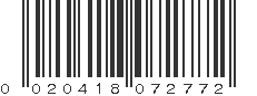 UPC 020418072772