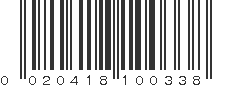 UPC 020418100338