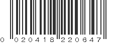 UPC 020418220647