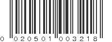 UPC 020501003218