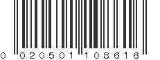 UPC 020501108616