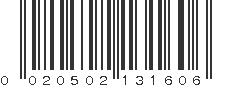 UPC 020502131606