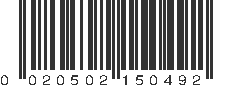 UPC 020502150492