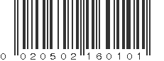 UPC 020502160101