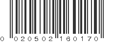 UPC 020502160170