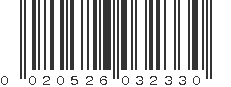 UPC 020526032330