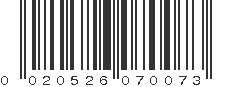 UPC 020526070073