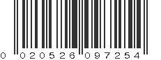 UPC 020526097254